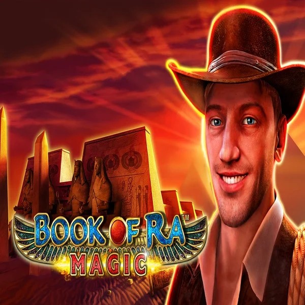 Book of Ra Magic slot logo by Greentube at Lanista Casino